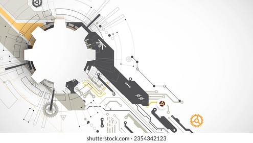 Abstract technology circuit board. Communication concept.. Vector