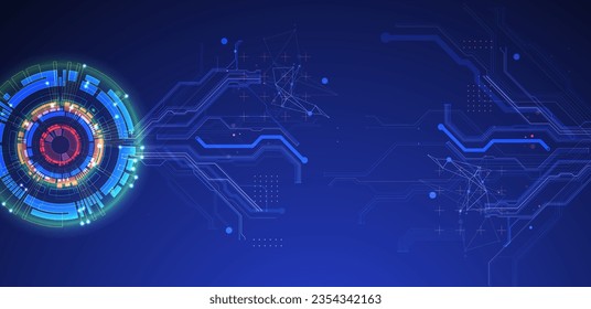 Resumen de la placa de circuito de tecnología. Concepto de comunicación. Vector