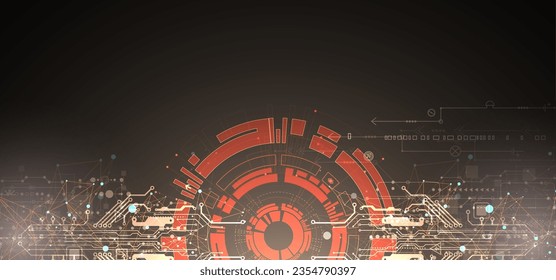 Abstract technology circuit board. Communication concept. Vector