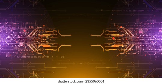 Abstract technology circuit board. Communication concept. Vector