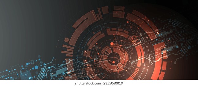 Abstract technology circuit board. Communication concept. Vector