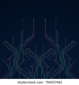 Abstract technology circuit board. Communication concept.