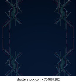 Abstract technology circuit board. Communication concept.