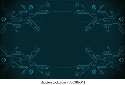 Abstract technology circuit board. Communication concept