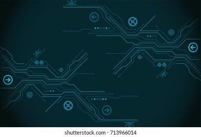 Abstract technology circuit board. Communication concept