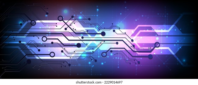 abstract technology circuit board concept background and communication network information