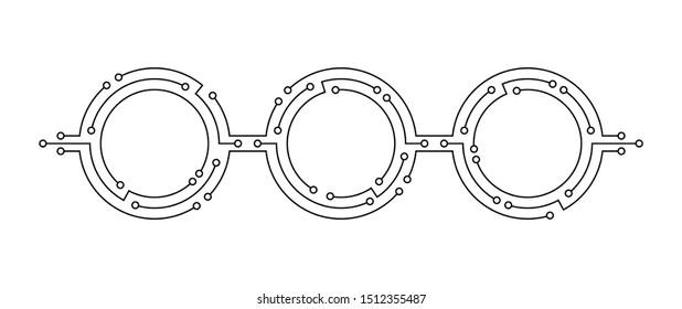 Abstract technology circuit board infographic template. Design element