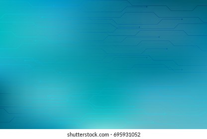 Abstract technology circuit board line pattern on blue color background