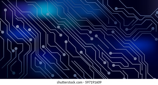 Abstract technology circuit board for Network, Internet. Vector background.