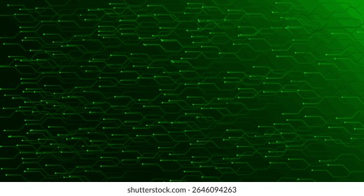 Placa de circuito de tecnología Abstractas sobre fondo verde. Web de póster EPS 10