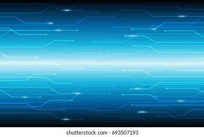 Abstract technology circuit board pattern and glitter on dark blue color background