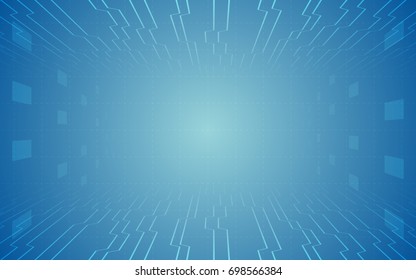 abstract technology circuit board pattern on blue color background