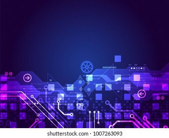 Abstract technology circuit board. Vector
