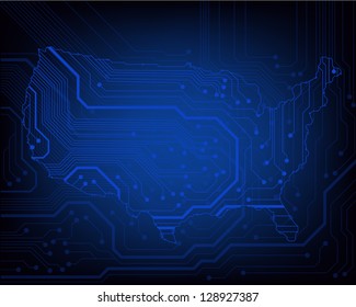 abstract technology circuit board vector background