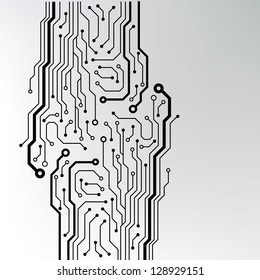 abstract technology circuit board vector background