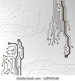 abstract technology circuit board vector background