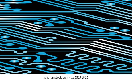 Abstract technology circuit board vector background. 3d ilustration. eps10.