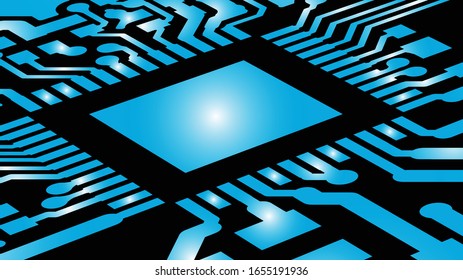 Abstract technology circuit board vector background. 3d ilustration. eps10.
