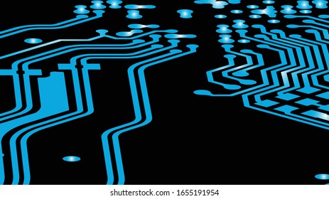 Abstrakte Technologie Schaltkreis-Vektorillustration Hintergrund. 3D-Illustration. eps10.
