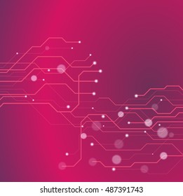 Abstract technology circuit board, Vector background.