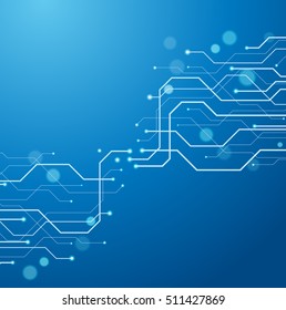 Abstract technology circuit board, Vector background.