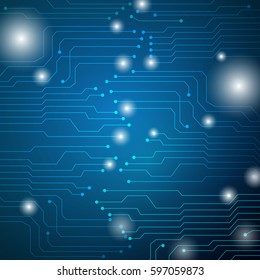 Abstract Technology Circuit Board Vector Background