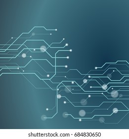 Abstract technology circuit board, Vector background.