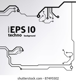 abstract technology circuit board vector background