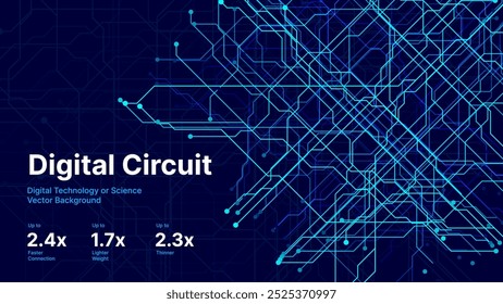 Abstrakte Technologie-Schaltungslinien. Hi-Tech-Linien-Hintergrund. Digitale Technologie oder Wissenschaft Vektorgrafik.