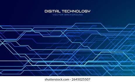 Abstract Technology Circuit Lines. Hi-tech Lines Background. Digital Tech or Science Backdrop. Vector Illustration.