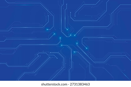 Red de circuito de Tecnología Abstractas con puntos de conexión brillantes