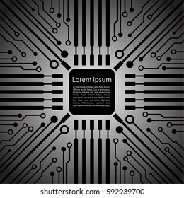 abstract technology circuit and power line, grey tone digital futuristic concept.
illustration vector.