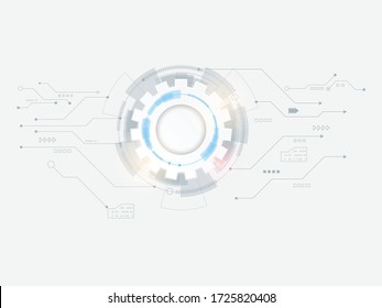 abstract technology cog gear wheels circle background vector illustration