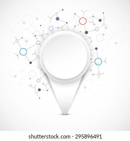 Abstract technology color pointer. Vector illustration