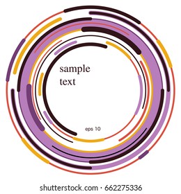 Abstract technology colorful circles. Vector background.