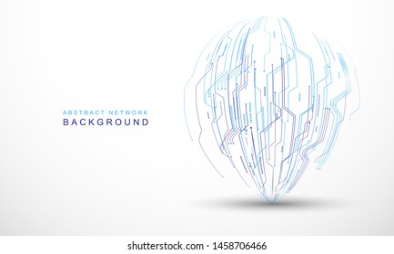 abstract technology communication concept vector background board global network