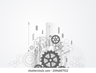 Abstract technology communication design innovation concept background. Vector illustration