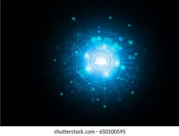 Abstract technology communication design innovation concept background. Vector illustration