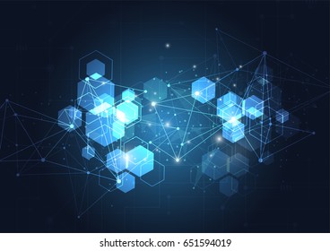 Abstract technology communication design innovation concept background. Vector illustration