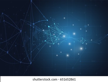 Abstract technology communication design innovation concept background. Vector illustration