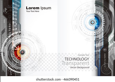 Abstract technology composition with transparent background design.