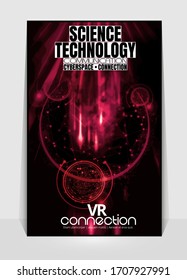 Abstract technology concept with 3D rendering background 