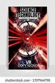 Abstract technology concept with 3D rendering background 