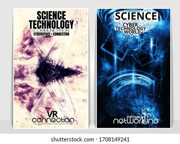 Abstract technology concept with 3D rendering background 