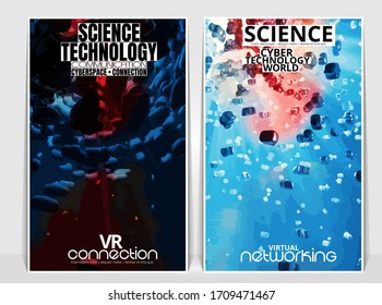 Abstract technology concept with 3D rendering background 