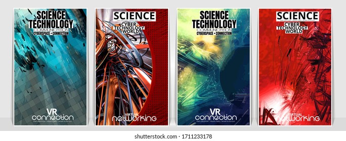 Abstract technology concept with 3D rendering background 