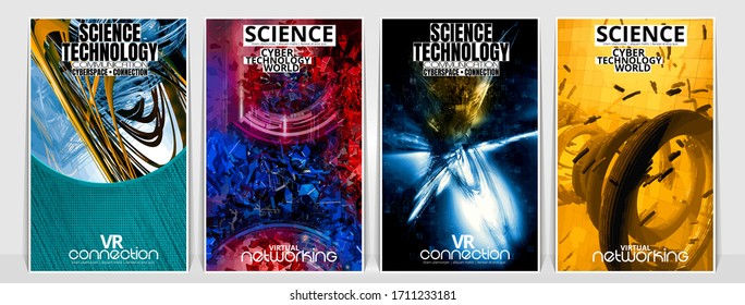 Abstract technology concept with 3D rendering background 
