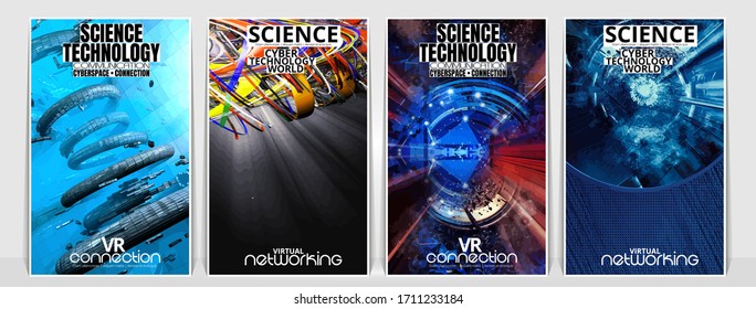 Abstract technology concept with 3D rendering background 