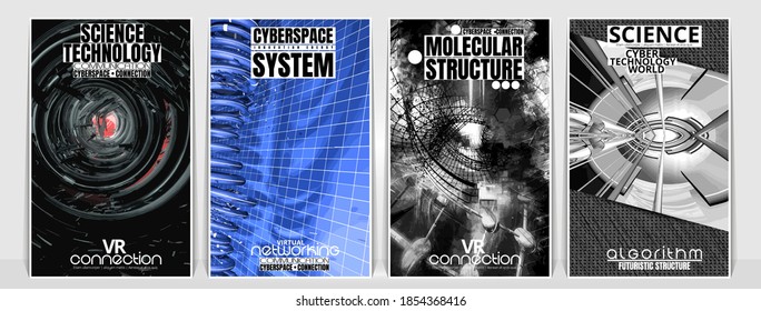 Abstract technology concept with 3D rendering background 