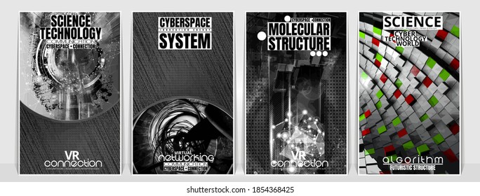 Abstract technology concept with 3D rendering background 